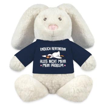 Pensionärin Gans mit Sonnenbrille - Pension - MiniFeet® RecycelHase® Creme - French Navy - Vorne