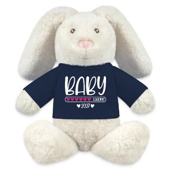 Baby 2027 loading Herzchen Ladebalken - MiniFeet® RecycelHase® Creme - French Navy - Vorne