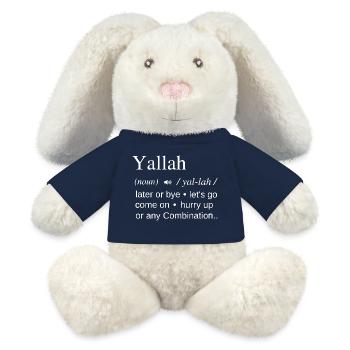 Yallah Arabic defenition - MiniFeet® RecycelHase® Bunny Cream - french navy - Front