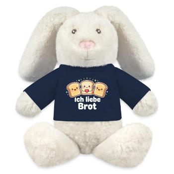 Lustiges Brot Geschenk - MiniFeet® RecycelHase® Creme - French Navy - Vorne
