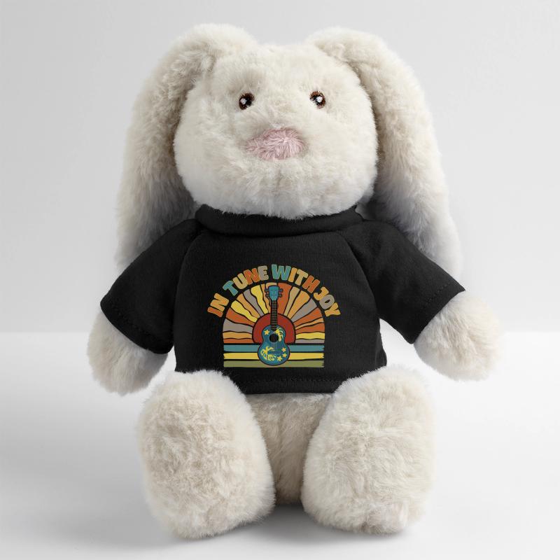 En harmonie avec Joy - Retro Sunset et Ukulélé Lapin en peluche recyclé MiniFeet® Crème