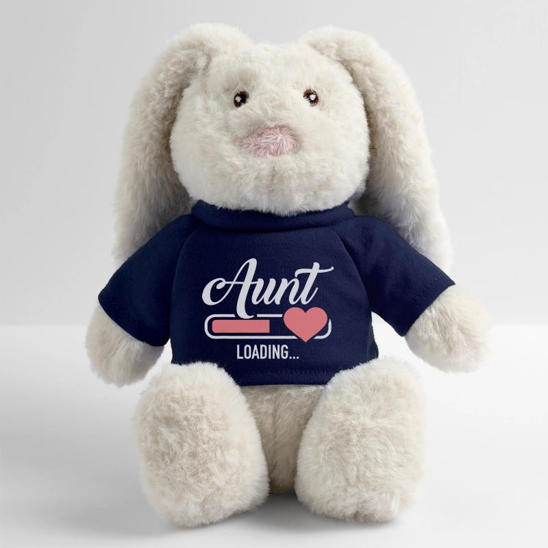 Aunt Loading Heart Graphic MiniFeet® RecycelHase® Bunny Cream