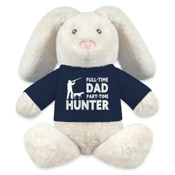 Full-Time Dad Part-Time Hunter – Dad Gift - MiniFeet® RecycelHase® Bunny Cream - french navy - Front