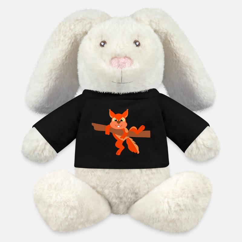 chipmunk - MiniFeet® RecycelHase® Bunny Cream - black