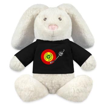Positive Vibrations Rot Gold Grün Schallplatte - MiniFeet® RecycelHase® Creme - Schwarz - Vorne