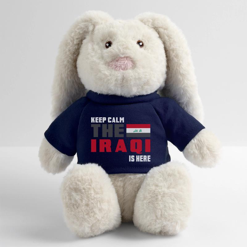 Drapeau Irak Keep Calm Lapin en peluche recyclé MiniFeet® Crème