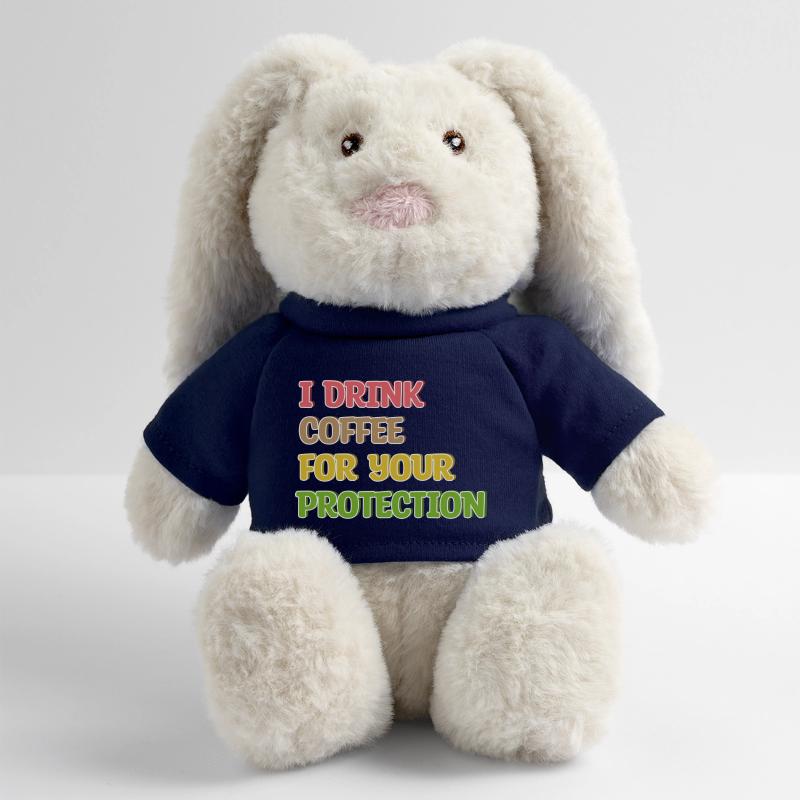 Coffee Drinking Statement Coffee Drinker Humorous MiniFeet® RecycelHase® Bunny Cream