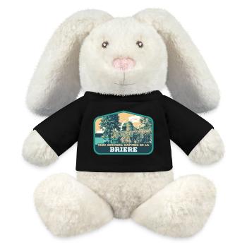 Écusson Paysage Brière : Nature Authentique - Lapin en peluche recyclé MiniFeet® Crème - noir - Devant