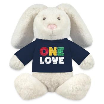 One Love Reggae Music - MiniFeet® RecycelHase® Bunny Cream - french navy - Front