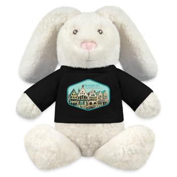 Historic centre: Frankfurt City Hall - MiniFeet® RecycelHase® Bunny Cream - black - Front