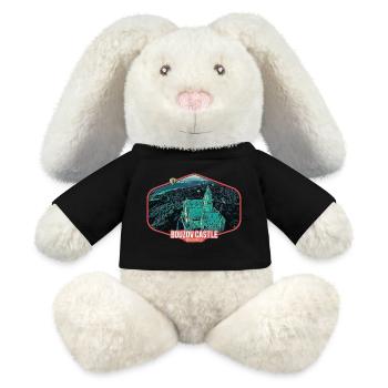 Illustration Château Bouzov en Tchéquie - Lapin en peluche recyclé MiniFeet® Crème - noir - Devant