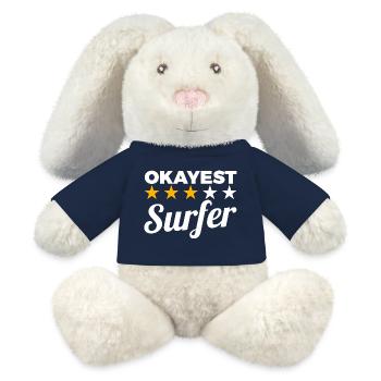 Okayest Surfer - MiniFeet® RecycelHase® Creme - French Navy - Vorne