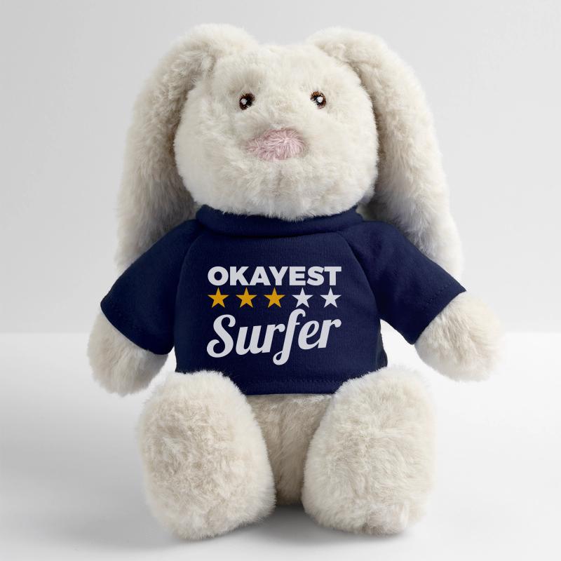 Surfeur le plus d’accord Lapin en peluche recyclé MiniFeet® Crème