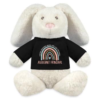 Directeur adjoint - Lapin en peluche recyclé MiniFeet® Crème - noir - Devant