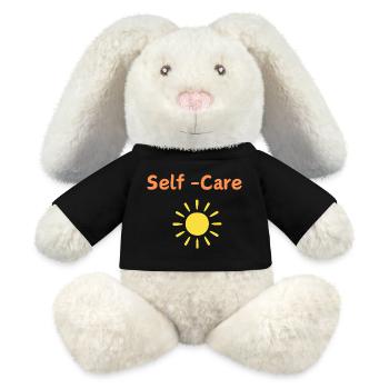 Sei du selbst, Self-Care, Sonnenschein für DICH - MiniFeet® RecycelHase® Creme - Schwarz - Vorne