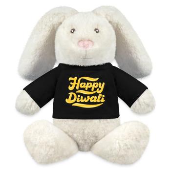 Frohes Diwali | Diwali | Kunst 02 - MiniFeet® RecycelHase® Creme - Schwarz - Vorne