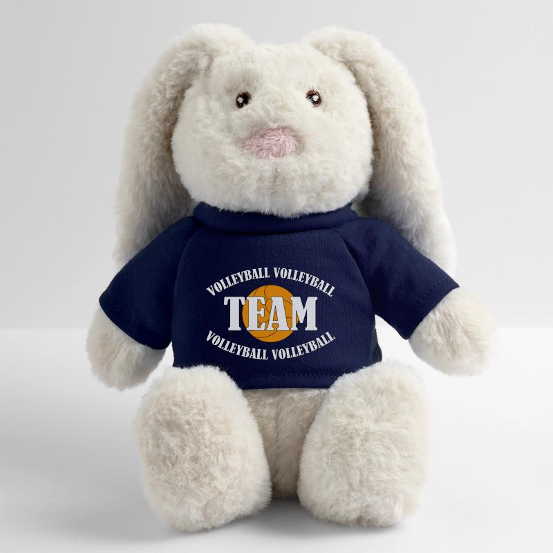 ÉQUIPE DE VOLLEY-BALL Lapin en peluche recyclé MiniFeet® Crème