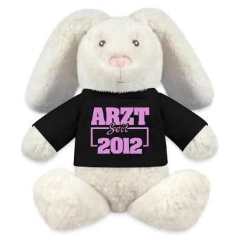 ORL 2012 - Lapin en peluche recyclé MiniFeet® Crème - noir - Devant