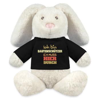 Gift for building protectors - MiniFeet® RecycelHase® Bunny Cream - black - Front