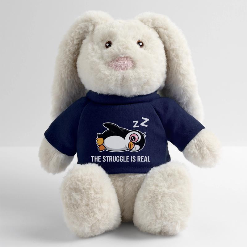 Pinguin Lustiger Spruch MiniFeet® RecycelHase® Creme