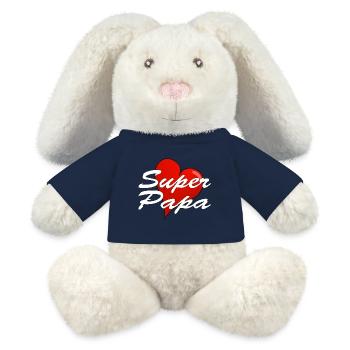 SUPER PAPA - MiniFeet® RecycelHase® Creme - French Navy - Vorne