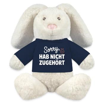 sorry didn't listen distracted anti social - MiniFeet® RecycelHase® Bunny Cream - french navy - Front