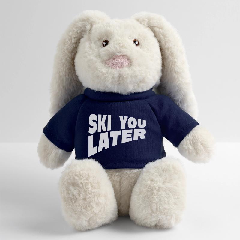 Citation drôle de ski que tu as plus tard Lapin en peluche recyclé MiniFeet® Crème