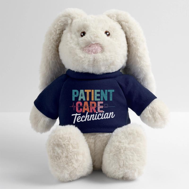 Conception de technicien en soins aux patients Lapin en peluche recyclé MiniFeet® Crème