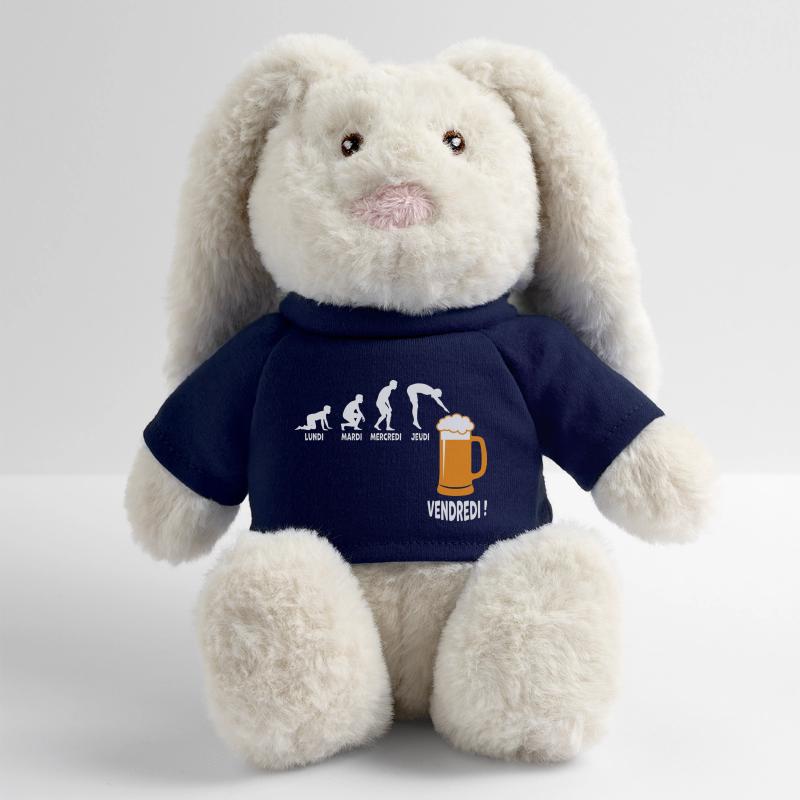 Work week around Friday beer MiniFeet® RecycelHase® Bunny Cream
