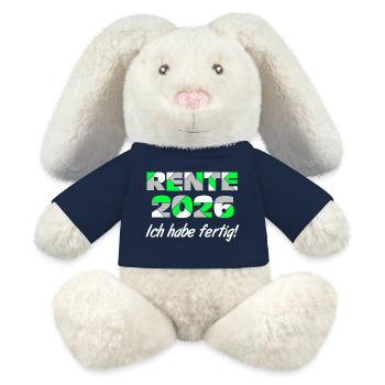 Rente 2026 , ich habe fertig - MiniFeet® RecycelHase® Creme - French Navy - Vorne