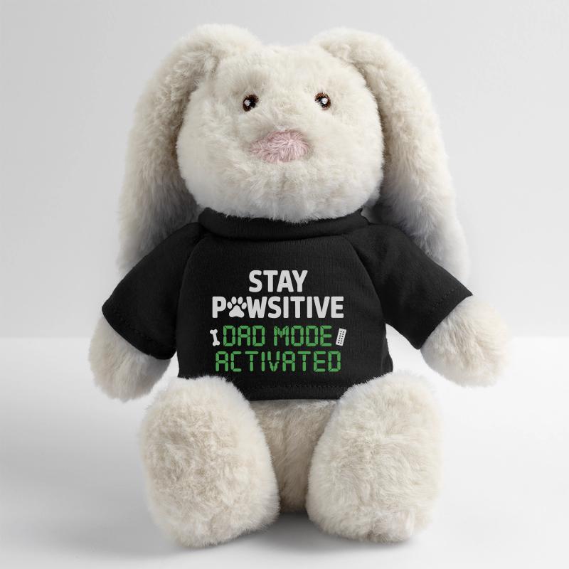  Stay Pawsitive Dad Mode Activated Lustiger MiniFeet® RecycelHase® Creme