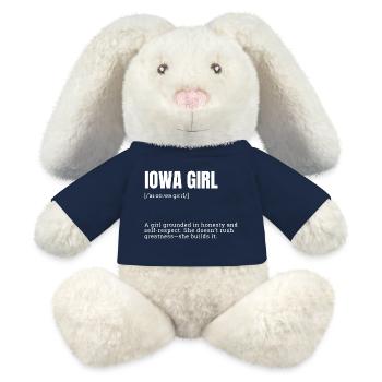 Iowa Girl Selbstbestimmte Kraft - MiniFeet® RecycelHase® Creme - French Navy - Vorne