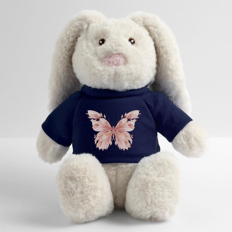 Pastel Wings Butterfly Pattern MiniFeet® RecycelHase® Bunny Cream