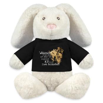 Wahnsinn, ch hab die 2 schönsten Hunde - MiniFeet® RecycelHase® Creme - Schwarz - Vorne