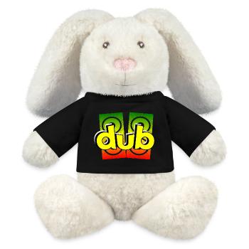 Dub - Lapin en peluche recyclé MiniFeet® Crème - noir - Devant