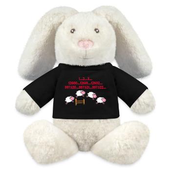 Counting sheep - MiniFeet® RecycelHase® Bunny Cream - black - Front
