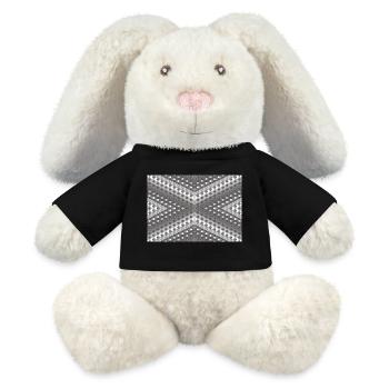 Grauer Farbverlauf gedreht - MiniFeet® RecycelHase® Creme - Schwarz - Vorne