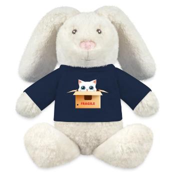 Zerbrechliches Kätzchen in der Kawaii-Box - MiniFeet® RecycelHase® Creme - French Navy - Vorne