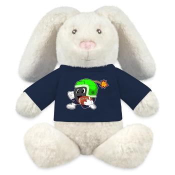 Bombshell American Football Sports - MiniFeet® RecycelHase® Bunny Cream - french navy - Front