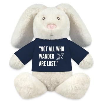 Funny Sayings Hiking Funny Gifts - MiniFeet® RecycelHase® Bunny Cream - french navy - Front