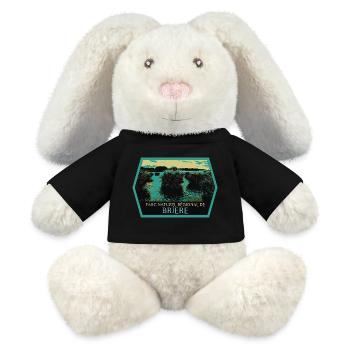 Marais Parc naturel de Brière : Nature Authentique - Lapin en peluche recyclé MiniFeet® Crème - noir - Devant