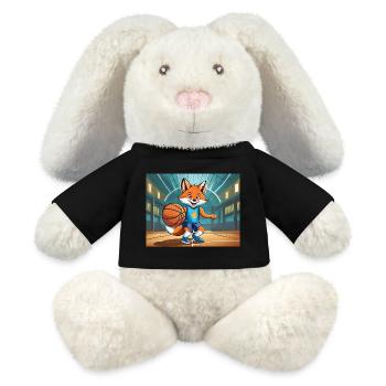 mignon petit renard démon vie quotidienne - basket-ball - Lapin en peluche recyclé MiniFeet® Crème - noir - Devant
