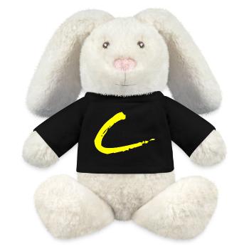 Buchstabe C - MiniFeet® RecycelHase® Creme - Schwarz - Vorne