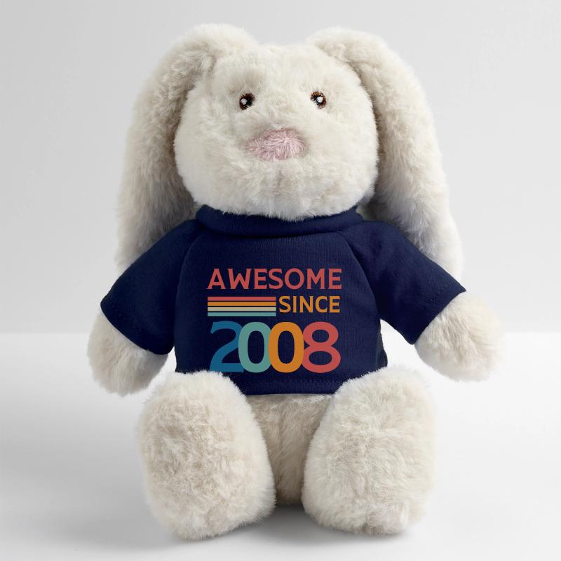 Awesome since 2008 Lapin en peluche recyclé MiniFeet® Crème