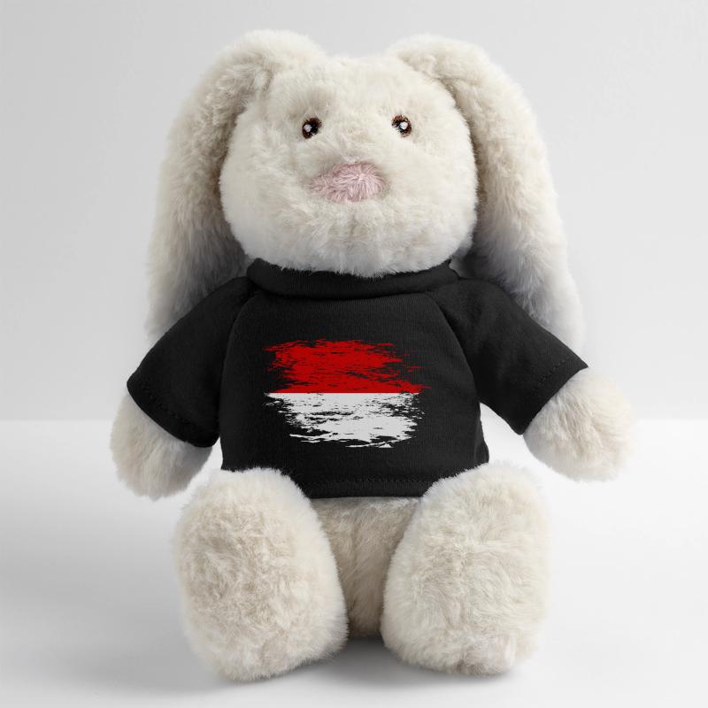 Drapeau indonésien utilisé Lapin en peluche recyclé MiniFeet® Crème