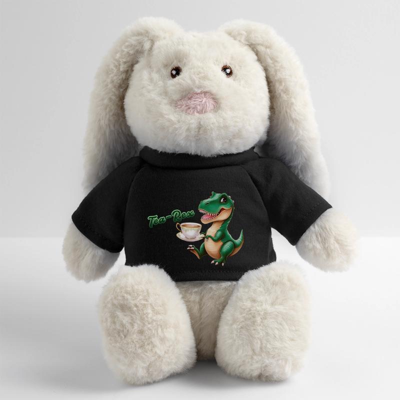 Tea-Rex |T-Rex | Rex | Dinosaure | Calembour Lapin en peluche recyclé MiniFeet® Crème