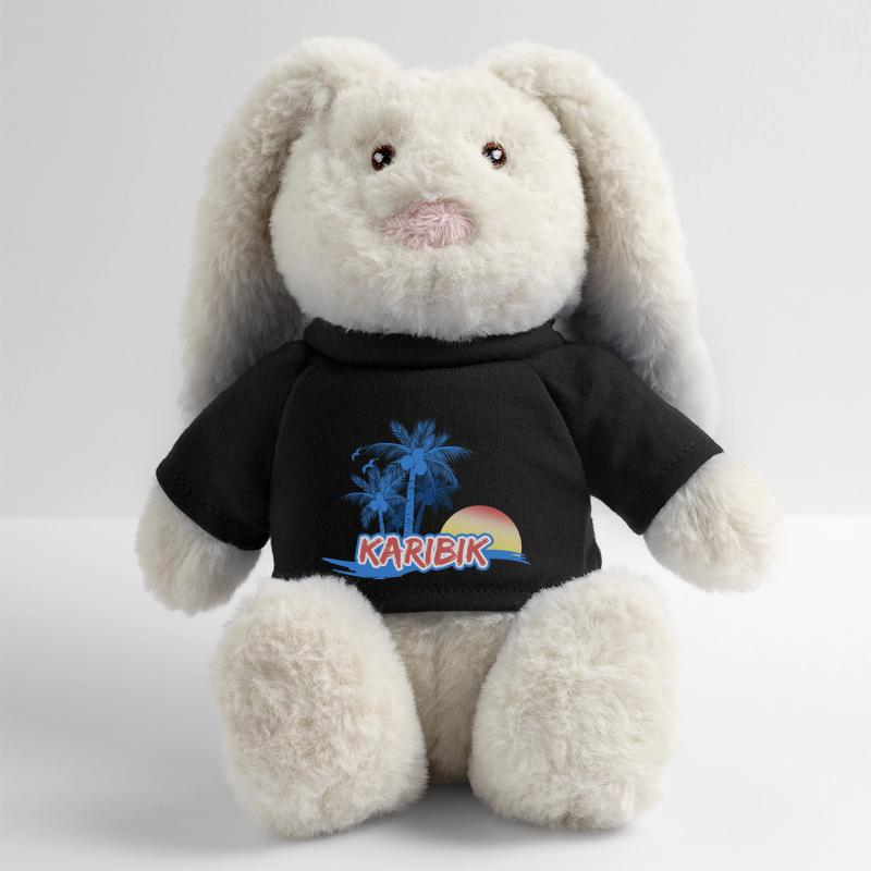 Caraïbes Lapin en peluche recyclé MiniFeet® Crème