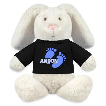 Birth of Andon - MiniFeet® RecycelHase® Bunny Cream - black - Front