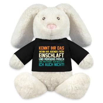 Faulenzer Langschläfer Motivation - MiniFeet® RecycelHase® Creme - Schwarz - Vorne