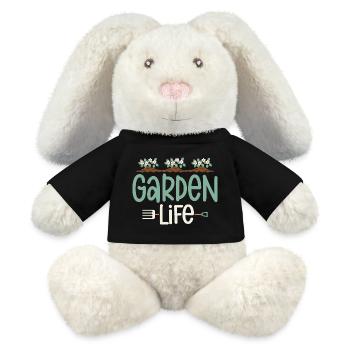 Jardin Jardin Botanique - Lapin en peluche recyclé MiniFeet® Crème - noir - Devant